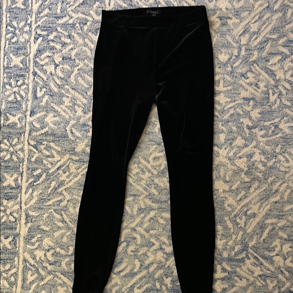 J.Crew Black Velvet Leggings with stretch